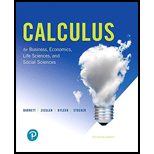 Calculus for Business  Economics  Life Sciences  and Social Sciences (14th Edition) - 14th Edition - by Barnett - ISBN 9780134676258