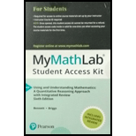 MyMathLab with Pearson eText -- Standalone Access Card -- for Using and Understanding Mathematics with Integrated Review