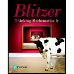 Thinking Mathematically Plus MyLab Math -- Access Card Package (7th Edition) (What's New in Service Math) - 7th Edition - by Robert F. Blitzer - ISBN 9780134708300