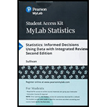 Mystatlab With Pearson Etext -- Standalone Access Card -- For Statistics Format: Printedaccesscode - 2nd Edition - by Sullivan, Michael, III - ISBN 9780134756813