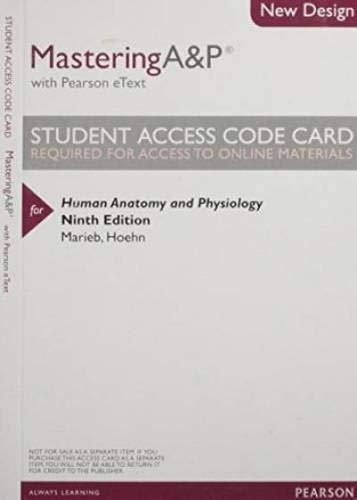 Modified Masteringa&p With Pearson Etext -- Valuepack Access Card -- For Human Anatomy & Physiology - 11th Edition - by Marieb - ISBN 9780134763439