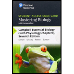 Mastering Biology with Pearson eText -- Standalone Access Card -- for Campbell Essential Biology (with Physiology chapters) (7th Edition) - 7th Edition - by Eric J. Simon, Jean L. Dickey, Jane B. Reece, Rebecca A. Burton - ISBN 9780134780641