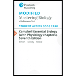Modified MasteringBiology with Pearson eText -- ValuePack Access Card -- for Campbell Essential Biology (with Physiology chapters) - 7th Edition - by SIMON - ISBN 9780134819433