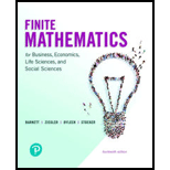 Finite Mathematics for Business, Economics, Life Sciences, and Social Sciences + Mylab Math With Pearson Etext Title-specific Access Card: - 14th Edition - by Barnett, Raymond A. - ISBN 9780134862620