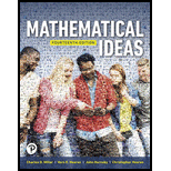 Mathematical Ideas - 14th Edition - by Charles D Miller; Vern Heeren; John Hornsby; Christopher Heeren - ISBN 9780134998466