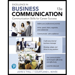 Excellence In Business Communication - 13th Edition - by Thill,  John V., Bovée,  Courtland L. - ISBN 9780135192184