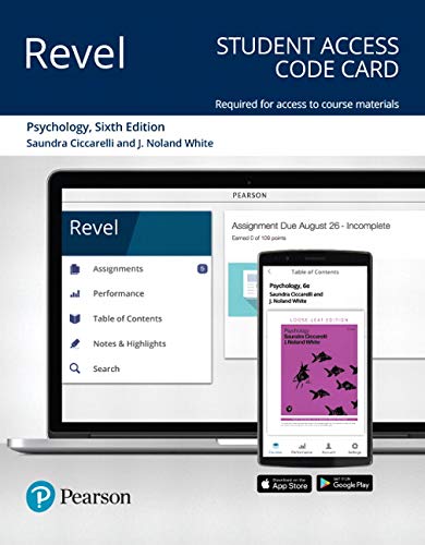 Ciccarelli: Psychology_5 (5th Edition) Textbook Solutions | bartleby