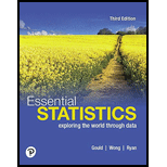 Pearson eText Essential Statistics -- Instant Access (Pearson+) - 3rd Edition - by Robert Gould,  Rebecca Wong - ISBN 9780135964705
