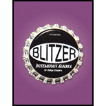 Blitzer Intermediate Algebra For College Students, 5th Edition - 5th Edition - by Robert F. Blitzer - ISBN 9780136007623