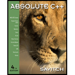 Absolute C++ - 4th Edition - by Walter Savitch - ISBN 9780136083818