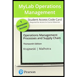 OPERATIONS MGMT.:PROC...-MYLAB ACCESS - 13th Edition - by KRAJEWSKI - ISBN 9780136827832