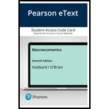 Pearson eText Macroeconomics -- Access Card - 7th Edition - by Hubbard,  Glenn, O'Brien,  Anthony - ISBN 9780136850014