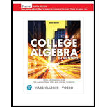 Pearson eText College Algebra in Context with Applications for the Managerial, Life, and Social Sciences -- Instant Access (Pearson+) - 6th Edition - by Ronald Harshbarger,  Lisa Yocco - ISBN 9780136880899