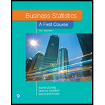 Pearson eText Business Statistics: First Course -- Instant Access (Pearson+) - 8th Edition - by David Levine,  David Stephan - ISBN 9780136880974