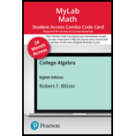 COLLEGE ALGEBRA-COMBO ACCESS CARD - 8th Edition - by Blitzer - ISBN 9780136970866