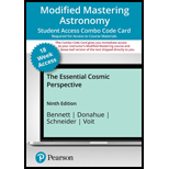 Modified Mastering Astronomy with Pearson eText -- Combo Access Card -- for Essential Cosmic Perspective-- 18 months - 9th Edition - by Bennett,  Jeffrey, Donahue,  Megan, SCHNEIDER,  Nicholas, Voit,  Mark - ISBN 9780137343102