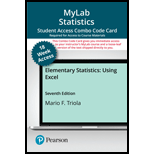 ELEMENTARY STAT.USING EXCEL-COMBO CARD - 7th Edition - by Triola - ISBN 9780137376643