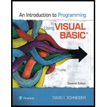 Pearson eText for Introduction to Programming Using Visual Basic -- Instant Access (Pearson+) - 11th Edition - by David Schneider - ISBN 9780137505272