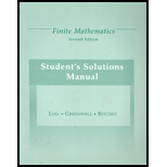 Finite Mathematics (custom Edition For New Mexico State University) - 7th Edition - by Lial - ISBN 9780321067173