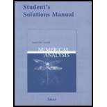 Student Solutions Manual For Numerical Analysis - 1st Edition - by Timothy Sauer - ISBN 9780321286864