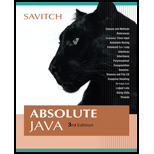 Absolute Java - 3rd Edition - by SAVITCH, Walter - ISBN 9780321487926