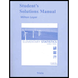 Student's Solutions Manual for Elementary Statistics - 11th Edition - by Milton F. Loyer - ISBN 9780321570628
