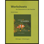 Worksheets For Elementary Algebra: Concepts And Applications - 8th Edition - by Marvin L. Bittinger, David J. Ellenbogen - ISBN 9780321599315
