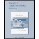 Student Solutions Manual For Precalculus: A Unit Circle Approach - 1st Edition - by J. S. Ratti, Marcus S. McWaters - ISBN 9780321621061