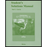 Student Solutions Manual for Introductory Statistics - 9th Edition - by WEISS, Neil A. - ISBN 9780321691316