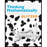 Thinking Mathematically plus MyMathLab/MyStatLab/MyStatLab Student Access Code Card - 5th Edition - by Robert F. Blitzer - ISBN 9780321744449