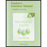 Student Solutions Manual For Intermediate Algebra - 4th Edition - by Elayn Martin-Gay, Martin-Gay, Elayn El Martin-Gay, Elayn El - ISBN 9780321745460
