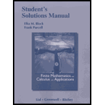 Student Solutions Manual for Finite Mathematics and Calculus with Applications - 9th Edition - by Margaret Lial, Ray Greenwell, Nathan Ritchey - ISBN 9780321746238