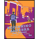 Beginning Algebra: Early Graphing (3rd Edition) - 3rd Edition - by John Jr Tobey Jr., Jeffrey Slater, Jamie Blair, Jenny Crawford - ISBN 9780321769510