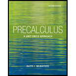 Precalculus: A Unit Circle Approach - 2nd Edition - by Ratti - ISBN 9780321825391
