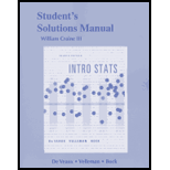 Intro Statistics - Student's Solution Manual - 4th Edition - by DeVeaux - ISBN 9780321825483
