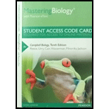 Mastering Biology with Pearson eText -- Standalone Access Card -- for Campbell Biology (10th Edition) - 10th Edition - by Jane B. Reece, Lisa A. Urry, Michael L. Cain, Steven A. Wasserman, Peter V. Minorsky, Robert B. Jackson - ISBN 9780321833143