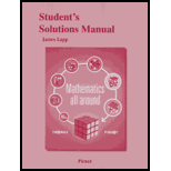Student Solutions Manual for Mathematics All Around - 5th Edition - by Thomas Pirnot - ISBN 9780321837370