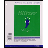 Algebra and Trigonometry, Books a la Carte Edition (5th Edition) - 5th Edition - by Robert F. Blitzer - ISBN 9780321837653