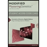 Modified MasteringGenetics with Pearson eText -- Standalone Access Card -- for Essentials of Genetics (8th Edition) - 8th Edition - by William S. Klug, Michael R. Cummings, Charlotte A. Spencer, Michael A. Palladino - ISBN 9780321856456