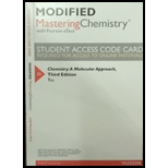 Modified Mastering Chemistry with Pearson eText -- ValuePack Access Card -- for Chemistry: A Molecular Approach (3rd Edition)