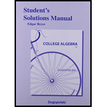 Student's Solutions Manual for College Algebra - 6th Edition - by Mark Dugopolski - ISBN 9780321916686
