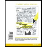 Statistics for Business and Economics, Student Value Edition plus MyStatLab with Pearson eText -- Access Card Package (8th Edition) - 8th Edition - by Paul Newbold - ISBN 9780321923912