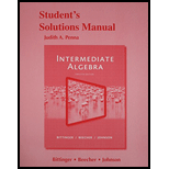 Student's Solutions Manual for Intermediate Algebra - 12th Edition - by Marvin L. Bittinger - ISBN 9780321924742