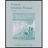 Student Solutions Manual for Basic Business Statistics