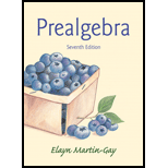 Prealgebra (7th Edition) - 7th Edition - by Elayn Martin-Gay - ISBN 9780321955043