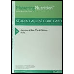 Nutrition and You-Masteringnutrition Access - 3rd Edition - by Blake - ISBN 9780321961556