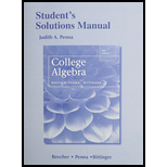 College Algebra-Stud. Solution Manual