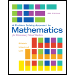 A Problem Solving Approach to Mathematics for Elementary School Teachers (12th Edition)