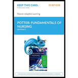 Elsevier Adaptive Learning For Fundamentals Of Nursing (access Card) - 9th Edition - by Patricia A. Potter Rn Msn Phd Faan; Anne Griffin Perry Rn Edd Faan; Patricia Stockert Rn Bsn Ms Phd; Amy Hall Rn Bsn Ms Phd Cne - ISBN 9780323449403