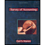 Survey of Accounting-w/cd - 2nd Edition - by WARREN - ISBN 9780324281798